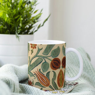 William Morris Sage Groene Roest en Crème Bloemen Koffiemok