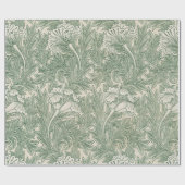 William Morris Saliegroen Tulp Patroon: Vintage Cadeaupapier (Vlak)
