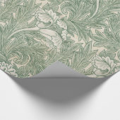 William Morris Saliegroen Tulp Patroon: Vintage Cadeaupapier (Hoek)