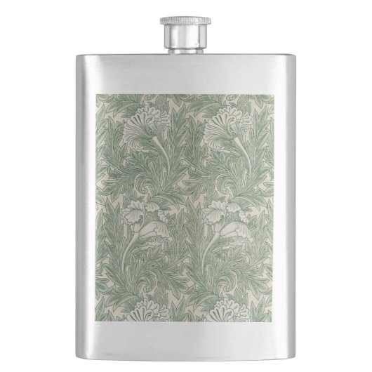William Morris Saliegroen Tulp Patroon: Vintage Flacon (Voorkant)