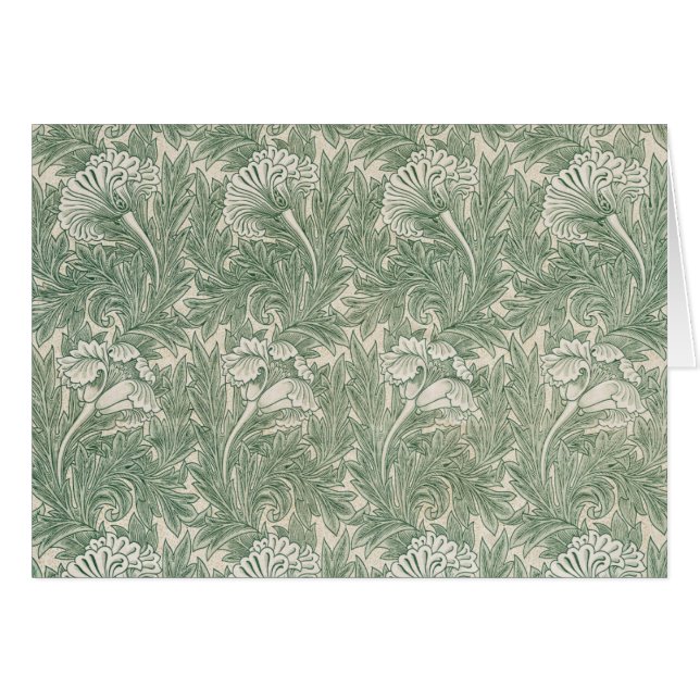 William Morris Saliegroene Tulp Patroon: Vintage (Voorkant Horizontaal)