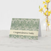 William Morris Saliegroene Tulp Patroon: Vintage Kaart (Gele Bloem)