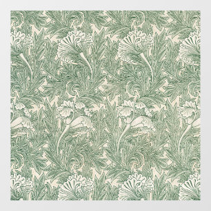 William Morris Saliegroene Tulp Patroon: Vintage Raamsticker