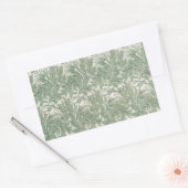 William Morris Saliegroene Tulp Patroon: Vintage Rechthoekige Sticker (Envelop)