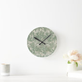 William Morris Saliegroene Tulp Patroon: Vintage Ronde Klok (Huis)