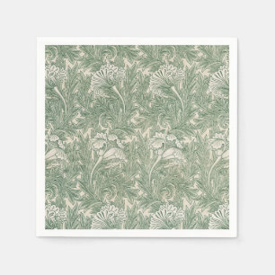 William Morris Saliegroene Tulp Patroon: Vintage Servet
