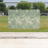 William Morris Saliegroene Tulp Patroon: Vintage Spandoek (Insitu)