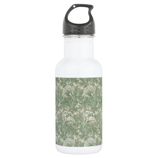 William Morris Saliegroene Tulp Patroon: Vintage Waterfles (Voorkant)