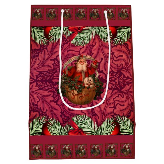 William * Morris Santa Bourgogne Medium Cadeauzakje (Achterkant)