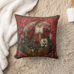 William * Morris Santa Claus Cranberry Bourgondië Kussen