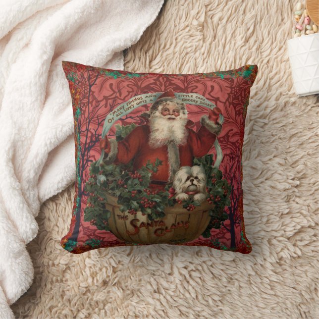 William * Morris Santa Claus Cranberry Bourgondië Kussen (Deken)