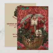 William * Morris Santa Claus Rich Red Feestdagenkaart (Voorkant / Achterkant)