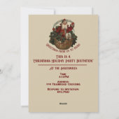 William * Morris Santa Claus Rich Red Feestdagenkaart (Achterkant)