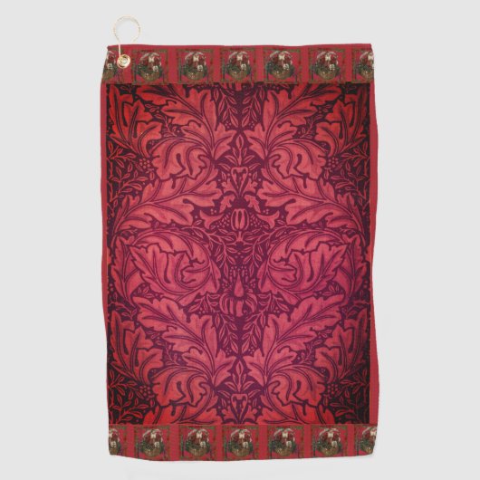 William * Morris Santa Kerstmis Golfhanddoek (Voorkant)