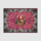 William * Morris Santa Spruce Rich Cherry Tissuepapier (Voorkant)