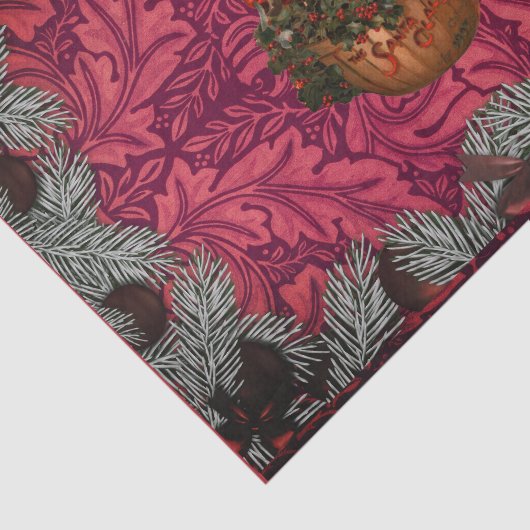 William * Morris Santa Spruce Rich Cherry Tissuepapier (Detail)