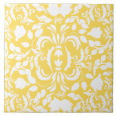 William Morris schattig floraalgeel Tegeltje (Voorkant)