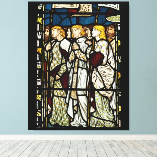 William Morris schilderij, All Saints Canvas Afdruk (Insitu (Houten vloer))