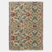 William Morris Schotse distel vintage bloem Deken (Voorkant Verticaal)