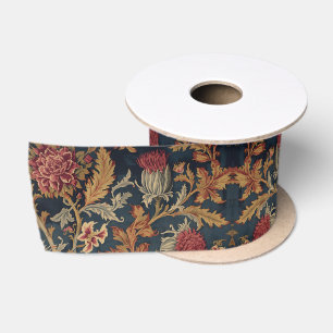 William Morris Schotse distel vintage bloem  Satijnen Lint