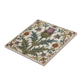 William Morris Schotse distel vintage bloem Tegeltje (Zijkant)