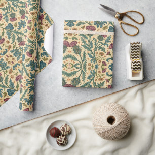 William Morris Schotse distel vintage bloemig  Cadeaupapier