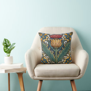 William Morris Schotse distel vintage bloemmotief Kussen