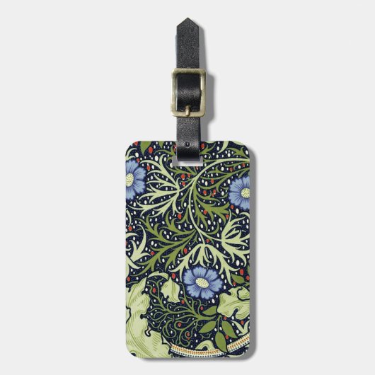 William Morris Seaweed Antiek Flower Bagagelabel (Voorkant verticaal)
