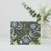 William Morris Seaweed Antiek Flower Briefkaart (Staand voorkant)