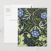 William Morris Seaweed Antiek Flower Briefkaart (Voorkant / Achterkant)