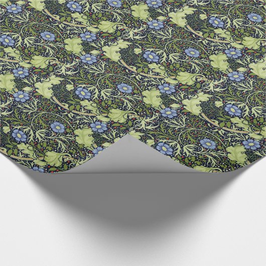 William Morris Seaweed Antiek Flower Cadeaupapier (Hoek)