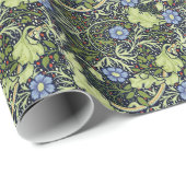 William Morris Seaweed Antiek Flower Cadeaupapier (Rol Hoek)