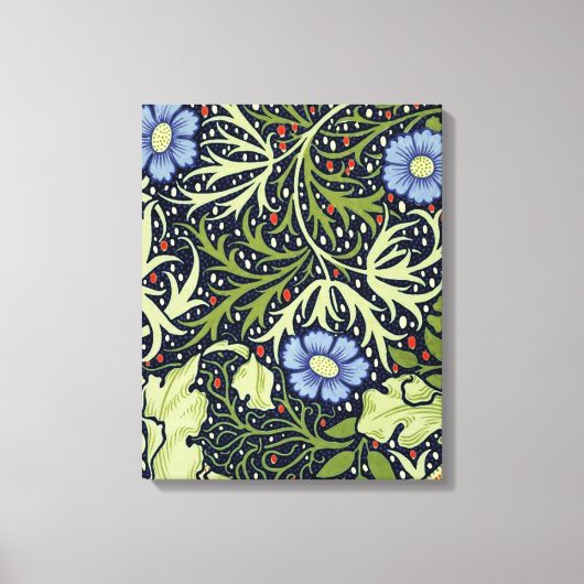 William Morris Seaweed Antiek Flower Canvas Afdruk (Voorkant)