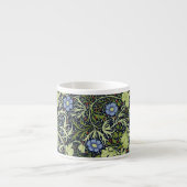 William Morris Seaweed Antiek Flower Espresso Kop (Voorkant)