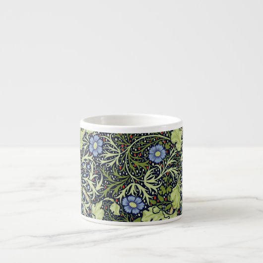 William Morris Seaweed Antiek Flower Espresso Kop (Voorkant)