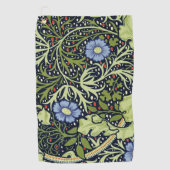 William Morris Seaweed Antiek Flower Golfhanddoek (Voorkant)