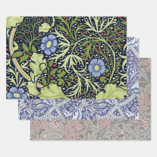 William Morris Seaweed Antiek Flower Inpakpapier Vel
