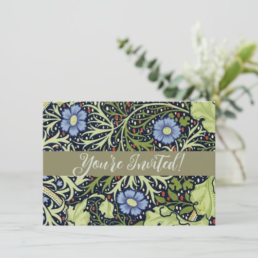 William Morris Seaweed Antiek Flower Kaart (Staand voorkant)