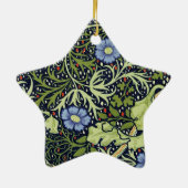 William Morris Seaweed Antiek Flower Keramisch Ornament (Achterkant)