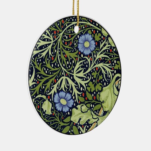 William Morris Seaweed Antiek Flower Keramisch Ornament (Rechts)
