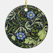 William Morris Seaweed Antiek Flower Keramisch Ornament (Achterkant)