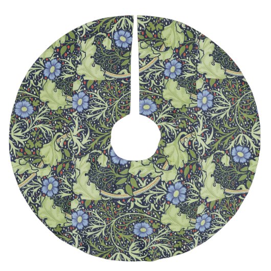 William Morris Seaweed Antiek Flower Kerstboom Rok (Voorkant)