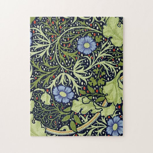 William Morris Seaweed Antiek Flower Legpuzzel (Verticaal)