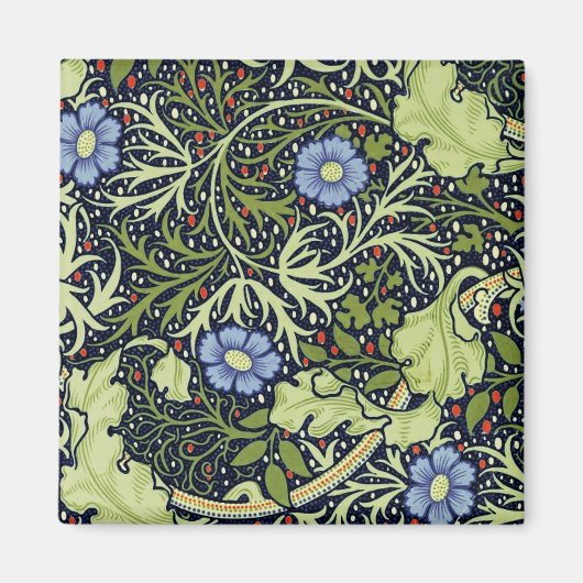 William Morris Seaweed Antiek Flower Magneet (Voorkant)