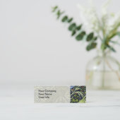 William Morris Seaweed Antiek Flower Mini Visitekaartje (Staand voorkant)
