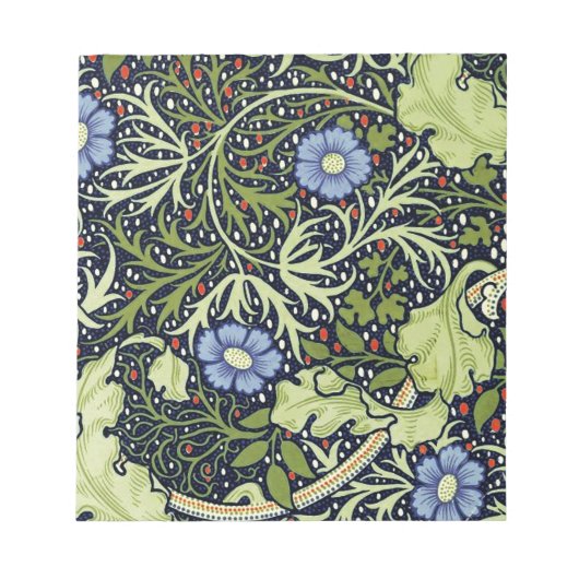 William Morris Seaweed Antiek Flower Notitieblok (Voorkant)