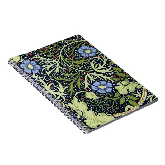 William Morris Seaweed Antiek Flower Notitieboek (Rechterzijde)