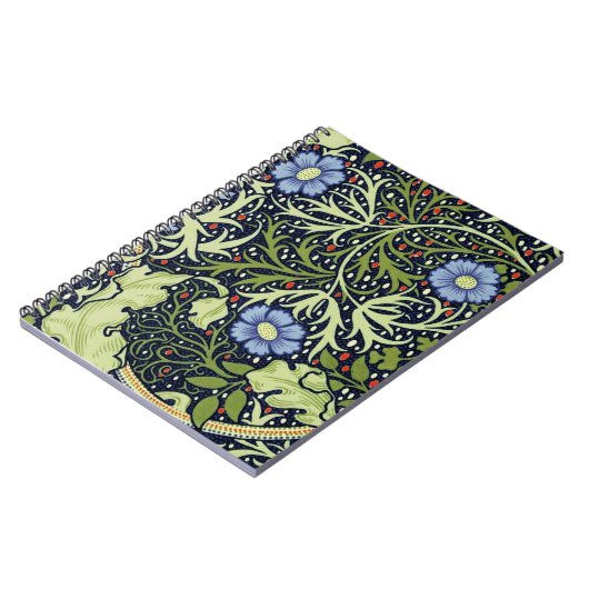 William Morris Seaweed Antiek Flower Notitieboek (Linkerzijde)