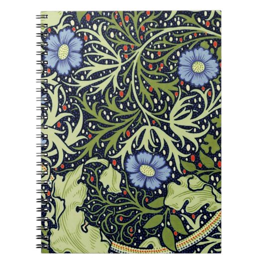 William Morris Seaweed Antiek Flower Notitieboek (Voorkant)