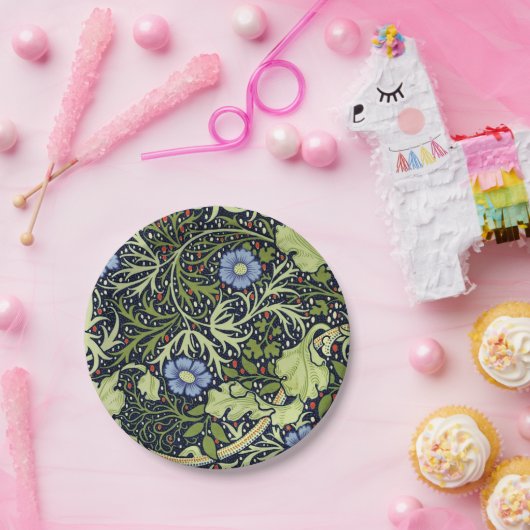 William Morris Seaweed Antiek Flower Papieren Bordje (Feest)